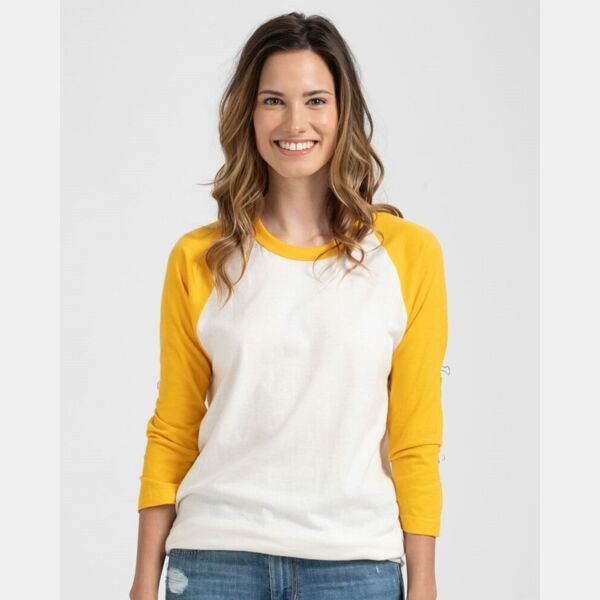 Unisex Fine Jersey Raglan T-Shirt Thumbnail