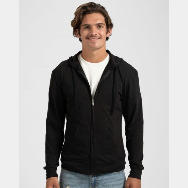 Unisex Beach Full-Zip Hooded Long Sleeve T-Shirt Thumbnail