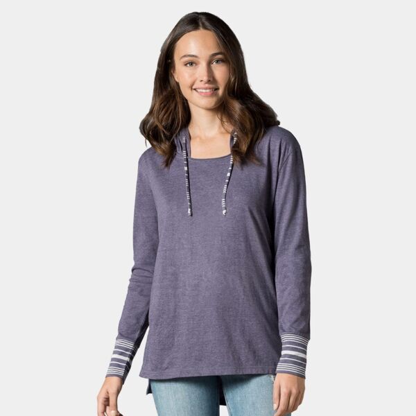 Women's Heathered Jersey Hooded Tunic Thumbnail