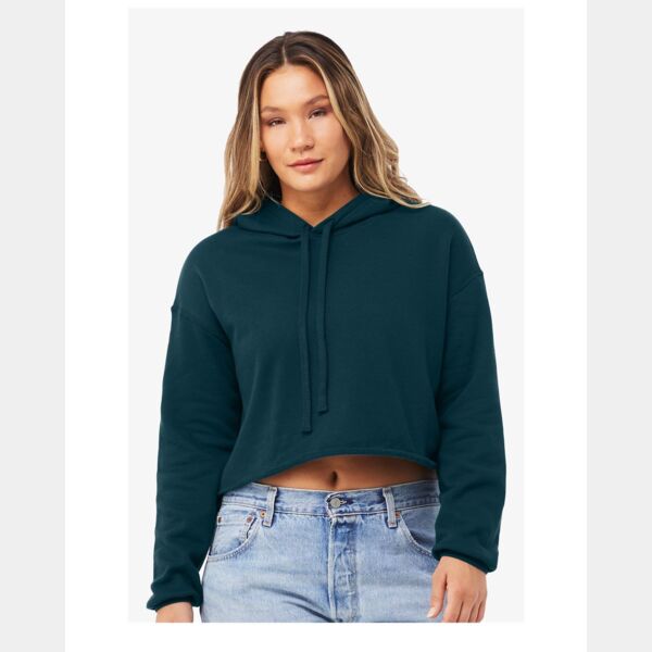 Women's Crop Fleece Hoodie Sweatshirt Thumbnail